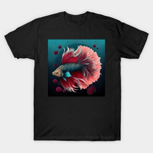 Floral Betta fish T-Shirt